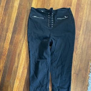 Lace up jeggings